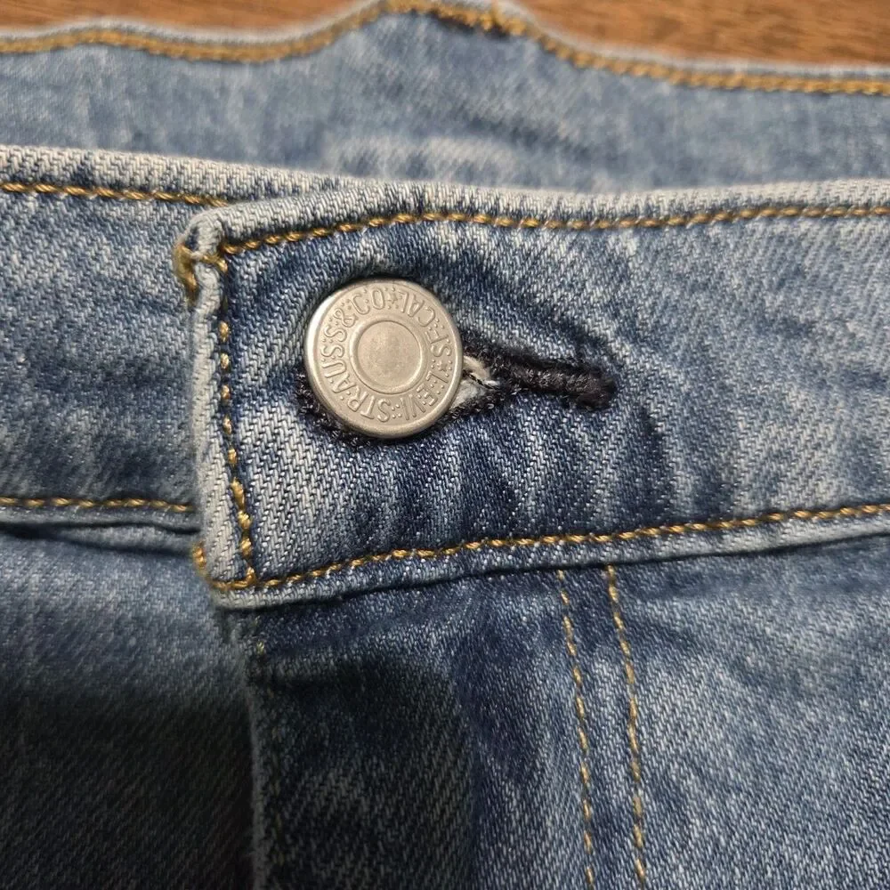 Levis 512 Jeans Mens 38x32 Blue Slim Taper Stretch Denim Medium Wash Whiskered
